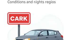 Современный автомобиль и символы финансовой сделки для оформления залога авто с правом вождения в Money4auto