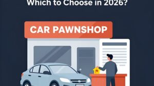 Сравнение условий автоломбарда Money4auto и банковского кредита в виде концептуальной иллюстрации для жителей Подмосковья